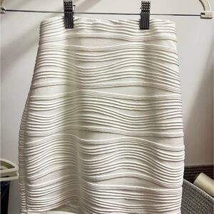 Windsor Ivory Textured Wave Mini Skirt